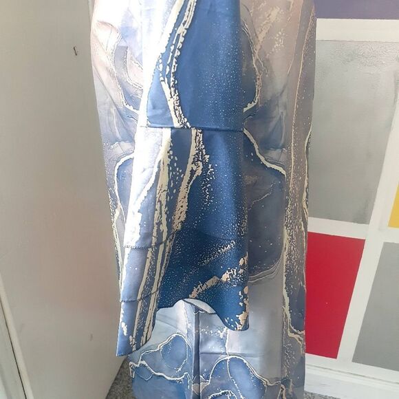 Casual Beach Marble Print Loose Dress - Picture 4 of 7